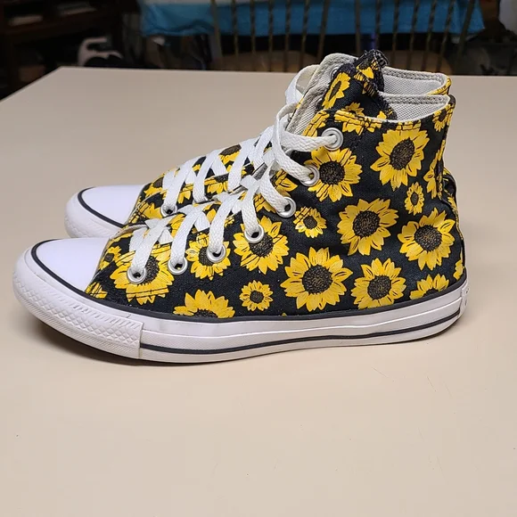 Converse CTAS Sunflower hi top casual sneakers size 8 - Picture 5 of 10